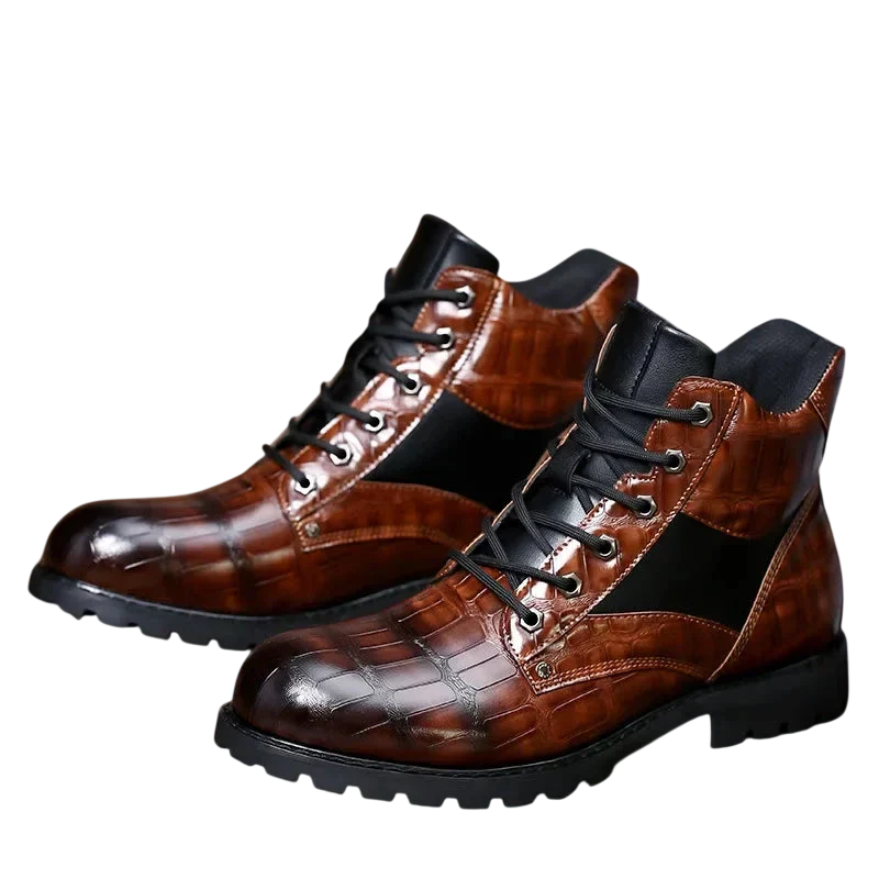 Kampfstiefel Herren Schnürung knöchelhoch mit Profilsohle