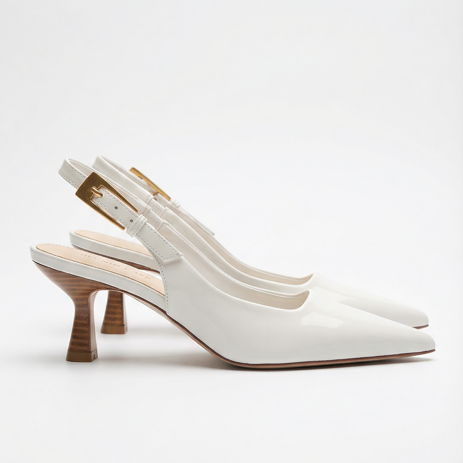 Absatzschuhe Damen Fersenriemen Verschluss Spitz