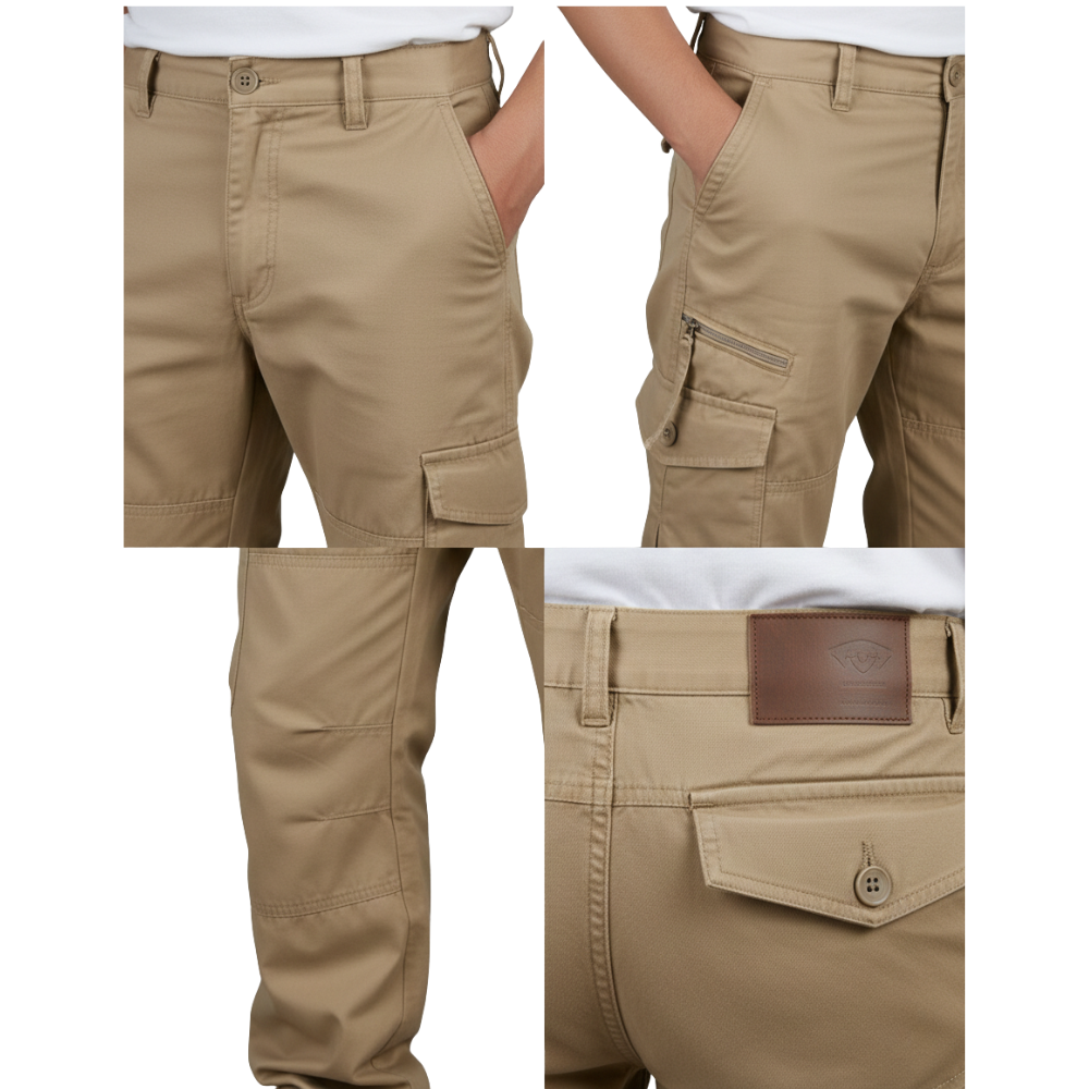 Cargohose Herren Gerade Form Mit Taschen
