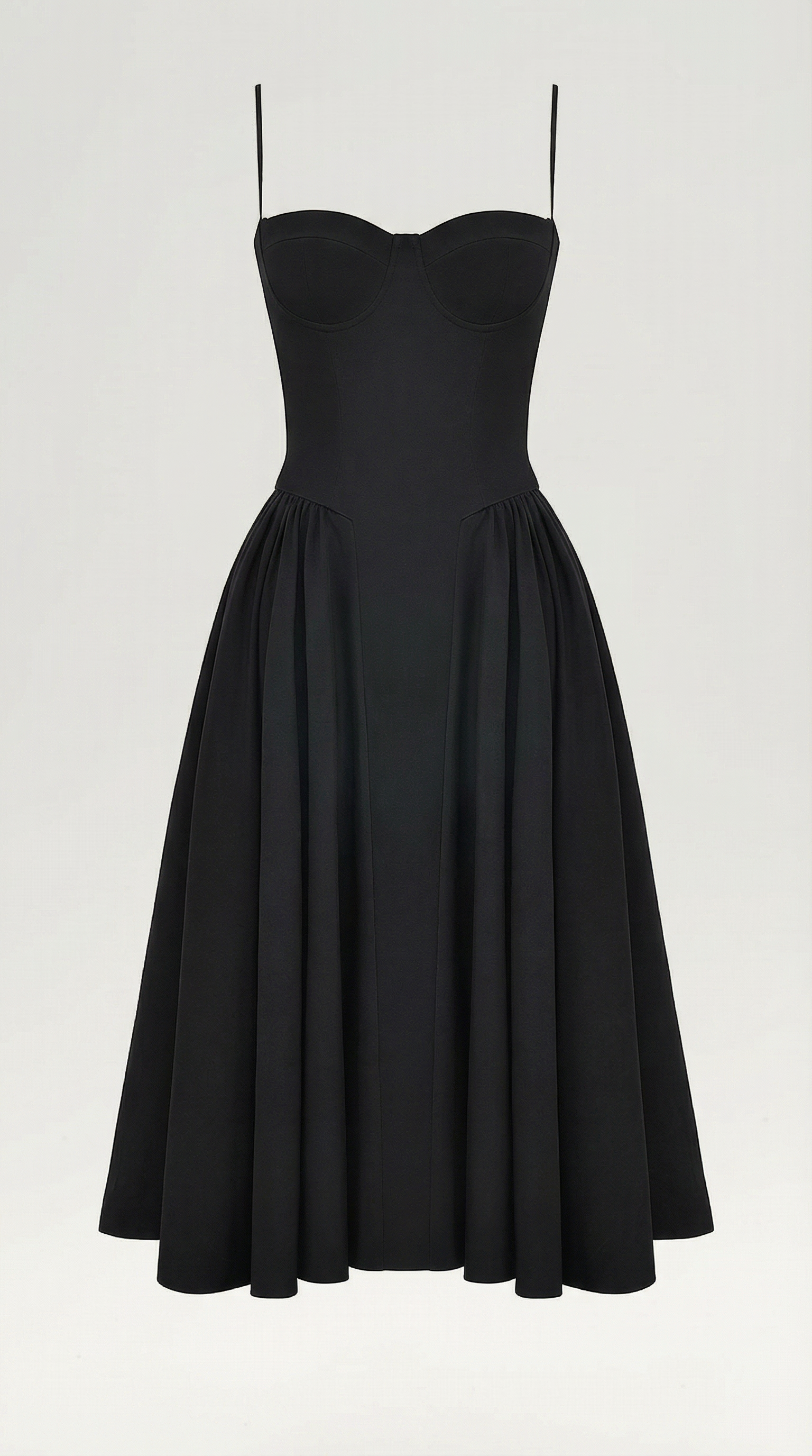 Damen Korsett Midikleid Herzförmiger Ausschnitt