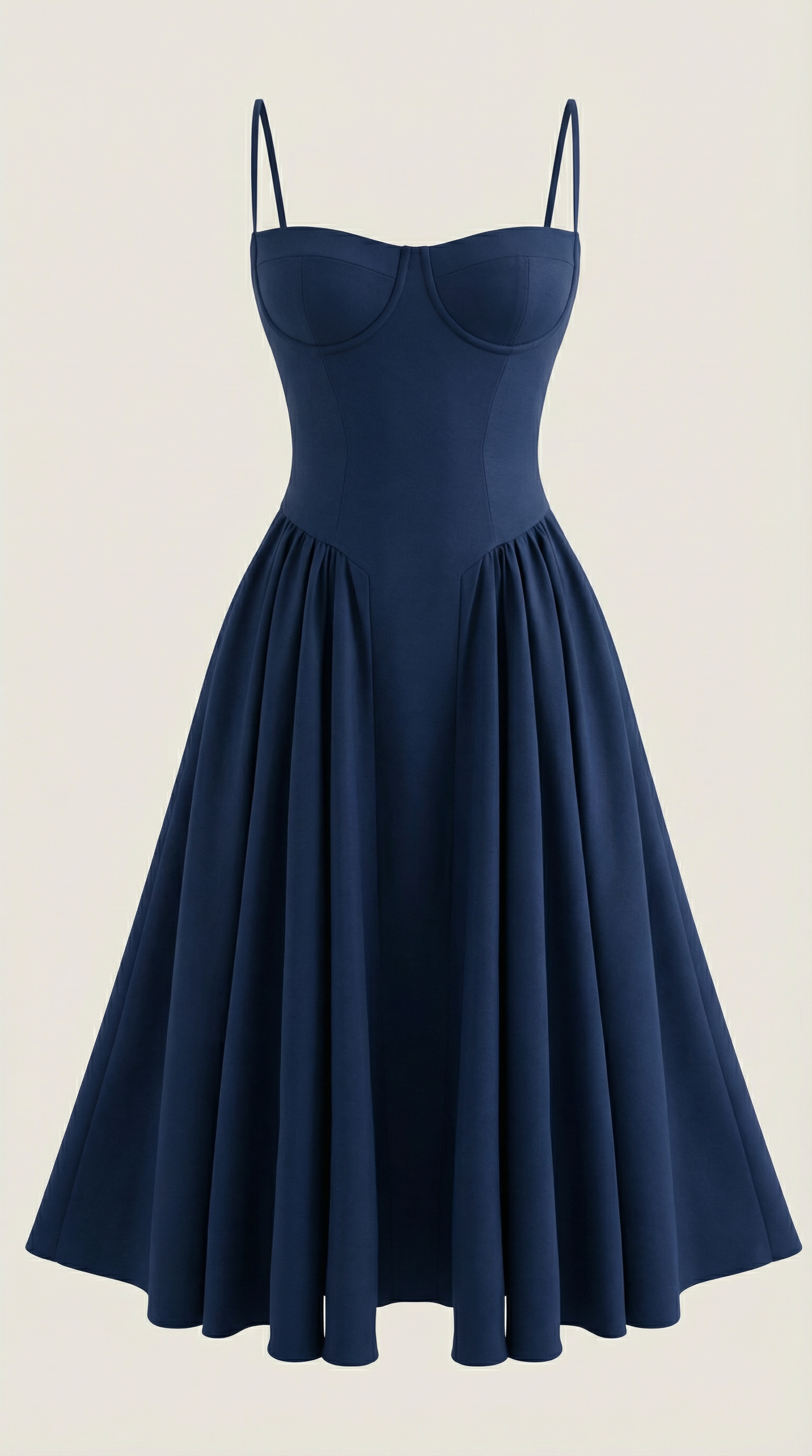 Damen Korsett Midikleid Herzförmiger Ausschnitt