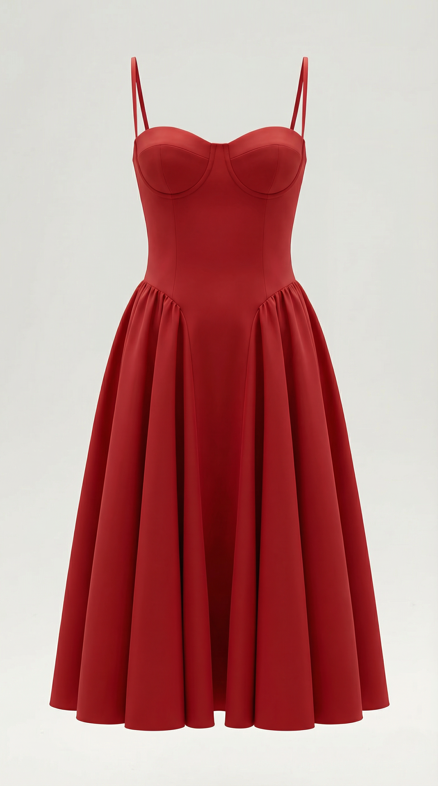 Damen Korsett Midikleid Herzförmiger Ausschnitt