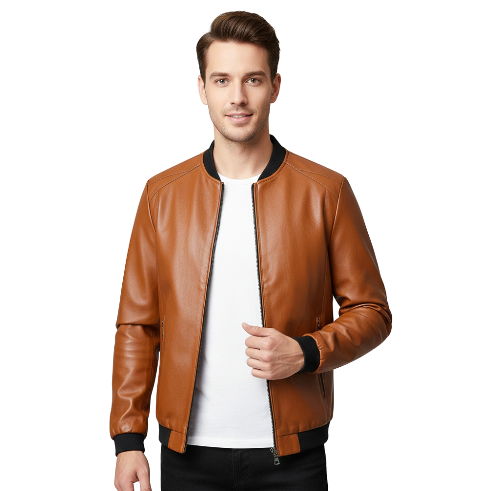 Herren Fliegerjacke Mit Stehkragen Weiter Passform