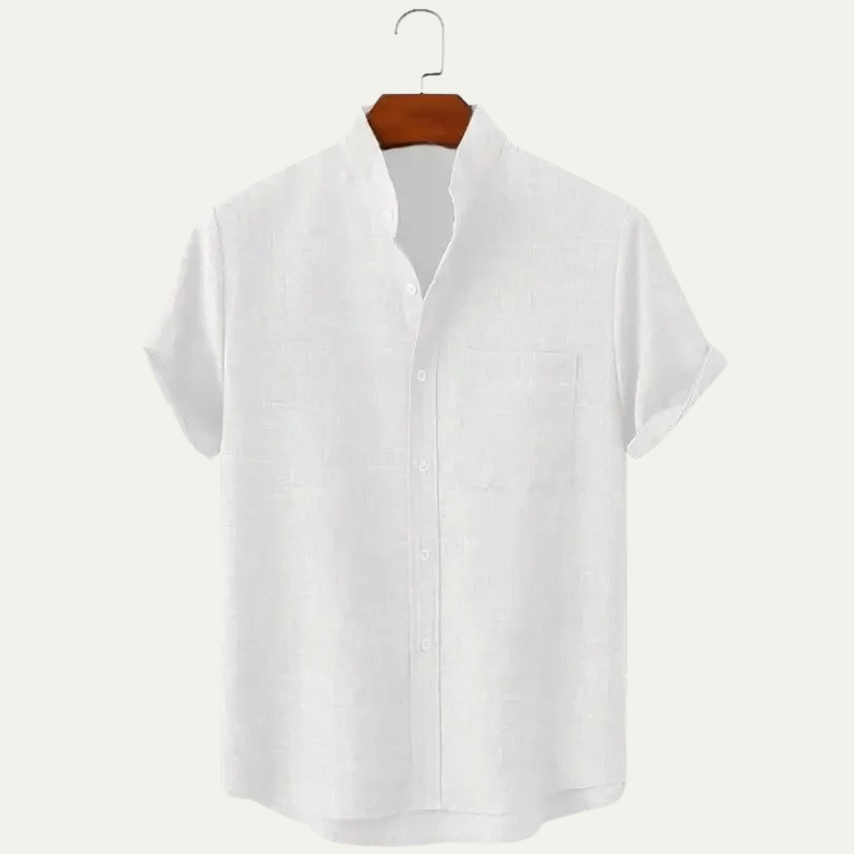 Herren Hemd Oversize Passform Kurzarm Knopfleiste