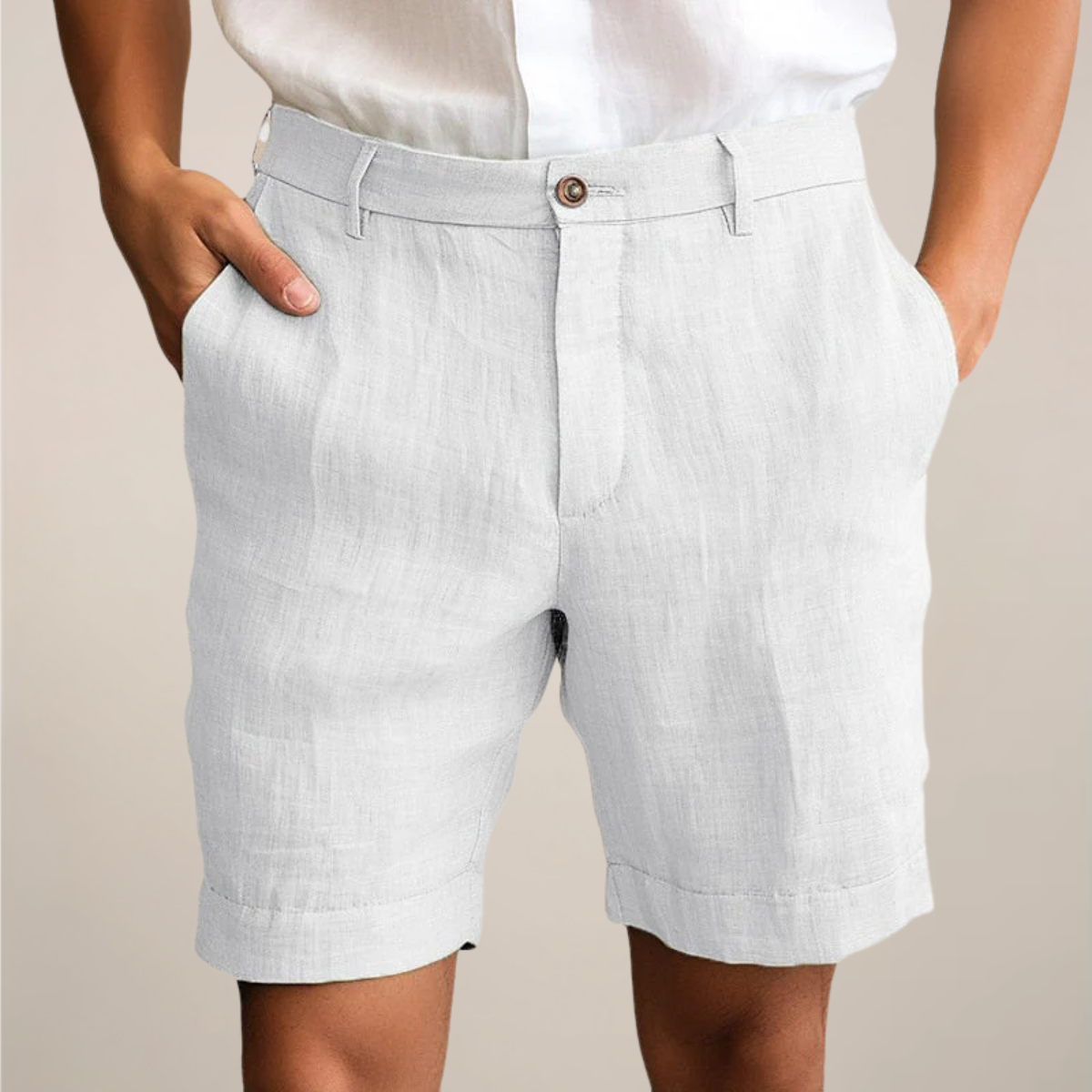Leinen Shorts Herren – Lockerer Schnitt & Gummibund, gerade