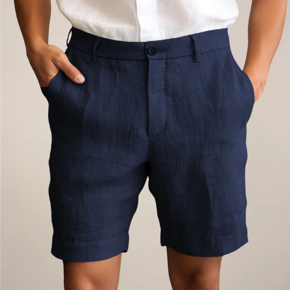 Leinen Shorts Herren – Lockerer Schnitt & Gummibund, gerade