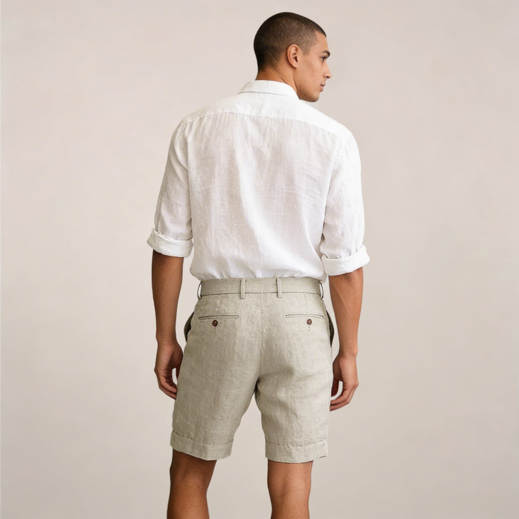 Leinen Shorts Herren – Lockerer Schnitt & Gummibund, gerade