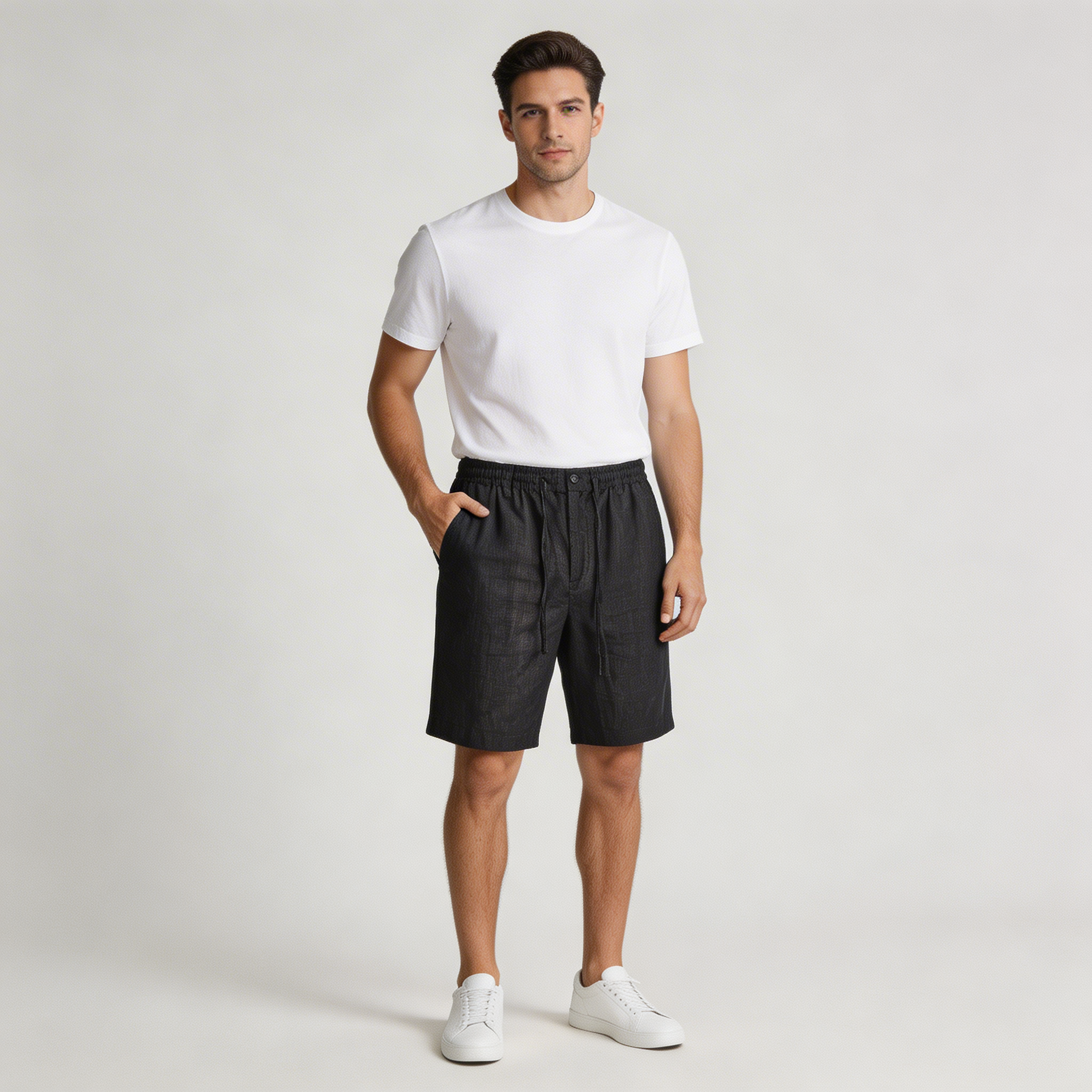 Leinen Shorts Herren – Lockerer Schnitt & Kordelbund