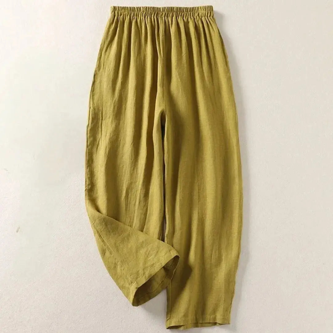 Leinenhose Damen – Lockerer Schnitt & verkürzte Länge