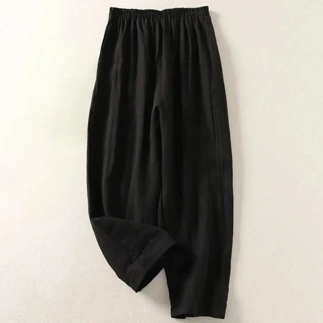 Leinenhose Damen – Lockerer Schnitt & verkürzte Länge