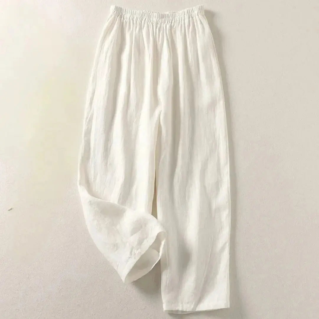 Leinenhose Damen – Lockerer Schnitt & verkürzte Länge
