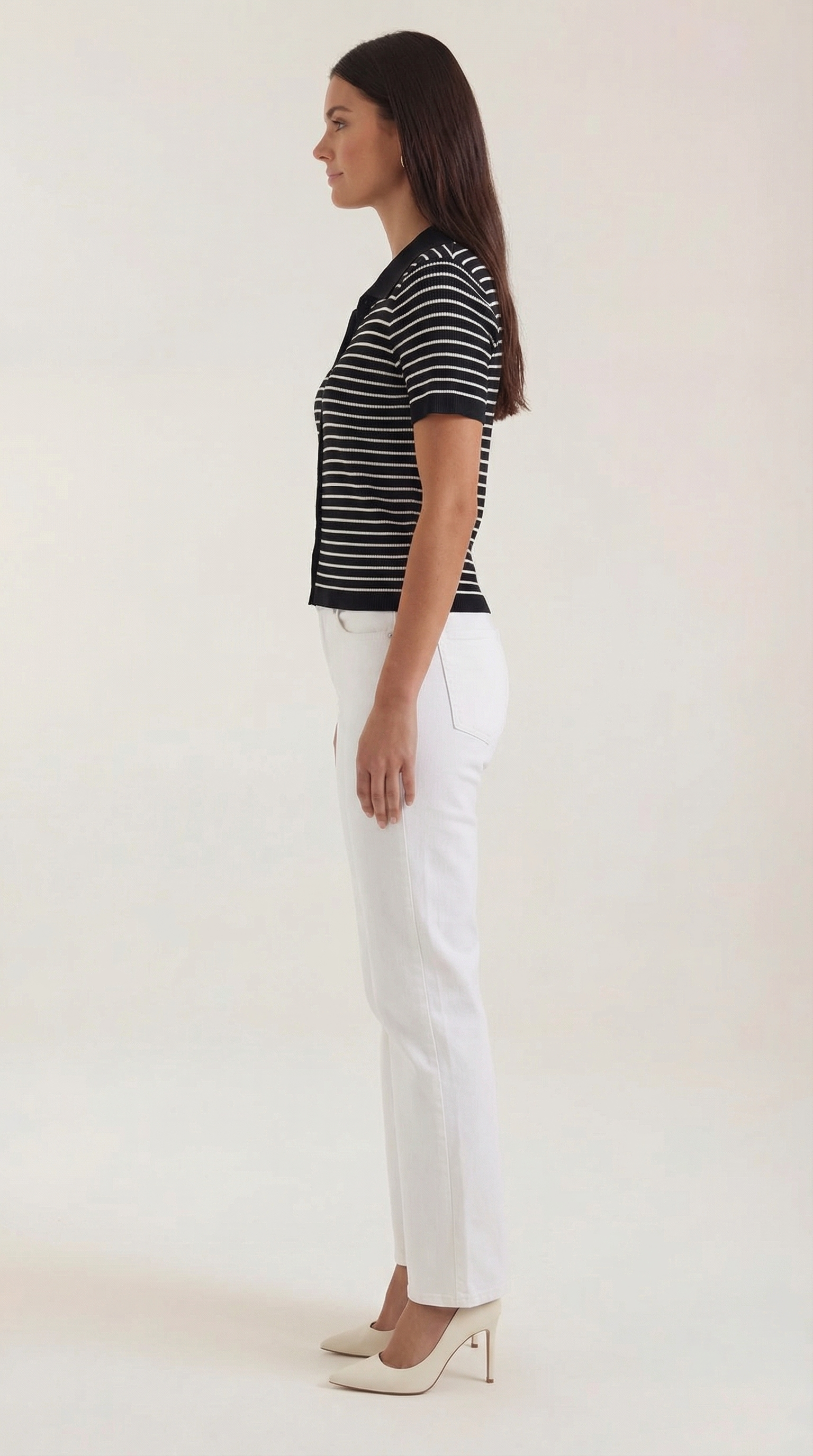 Poloshirt Damen mit Knopfleiste vorne