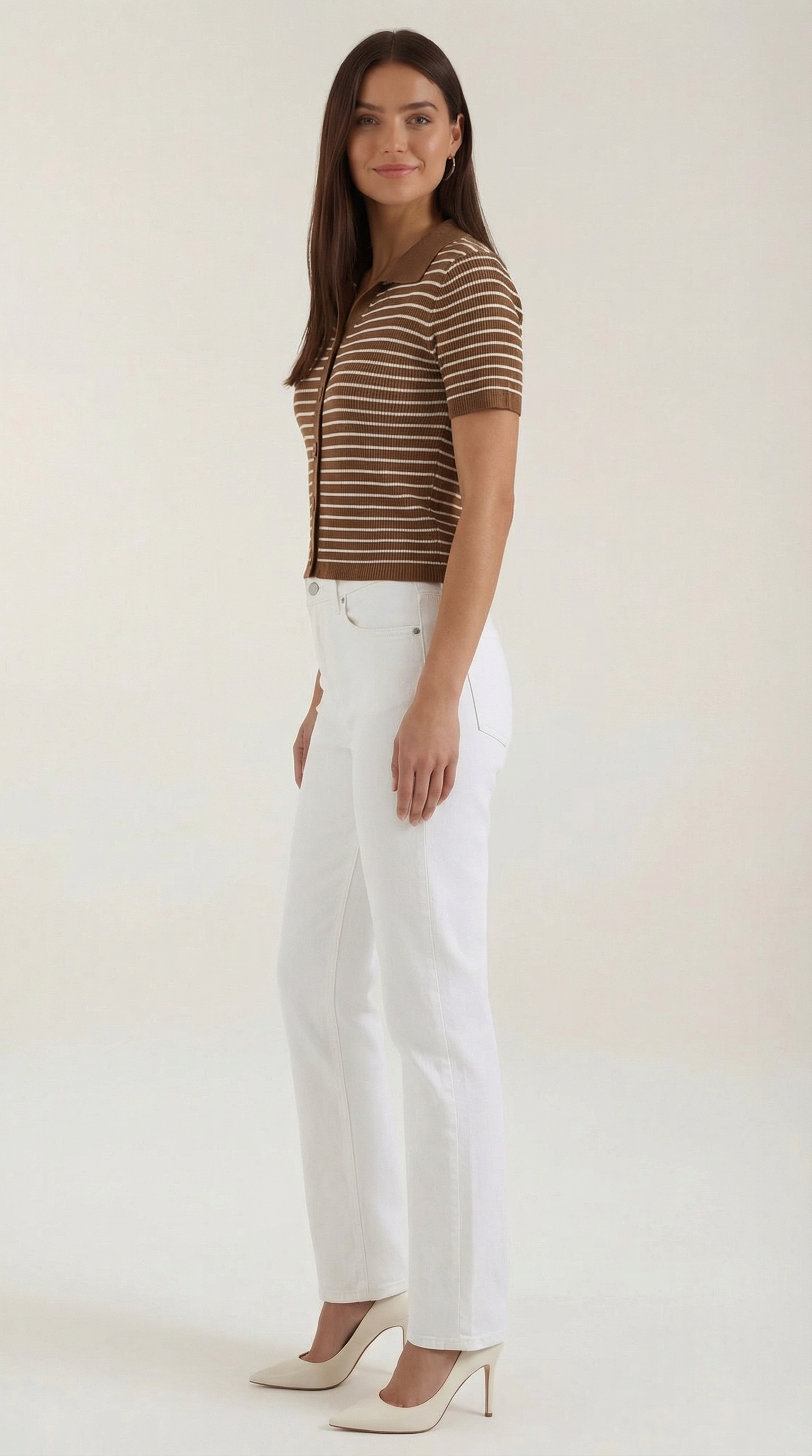 Poloshirt Damen mit Knopfleiste vorne