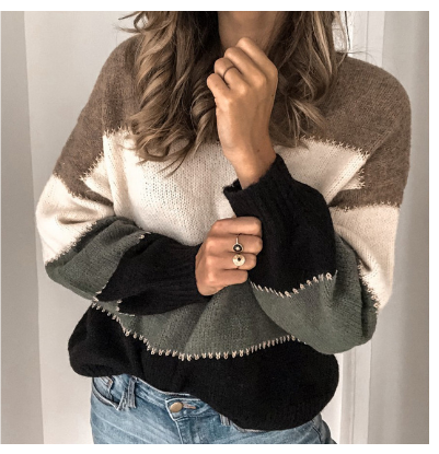 Pullover Damen Warme Moderne Bequeme Passform