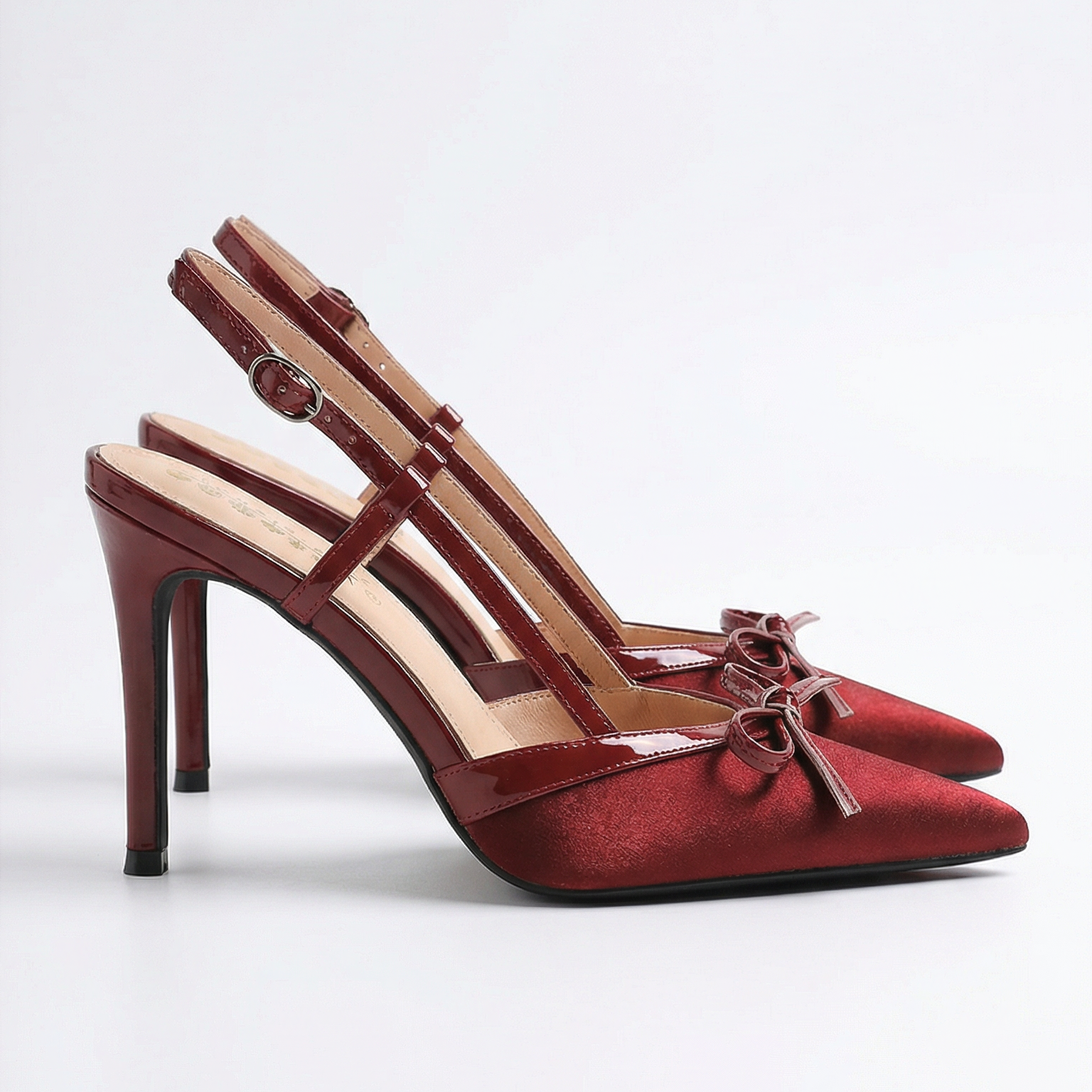 Pumps Damen T-Riemen mit Knöchelverschluss