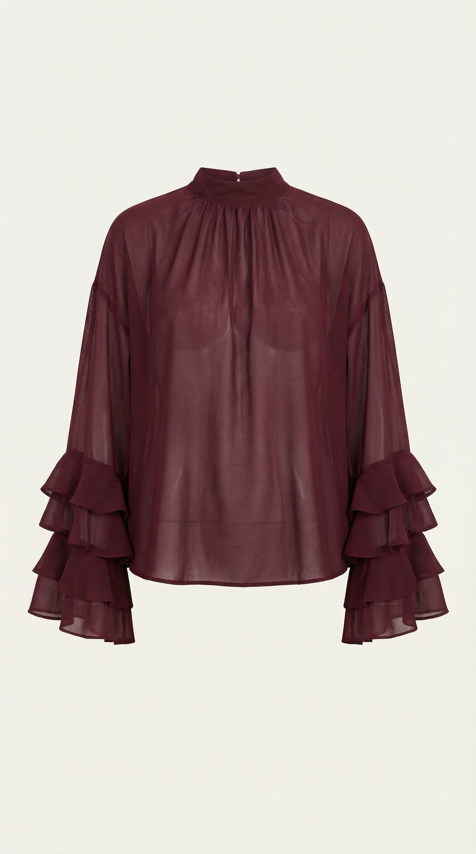 Rollkragenbluse Damen mit Kragendetail