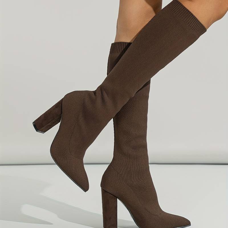 Stiefeletten Damen hoher Absatz feste strukturierte Form