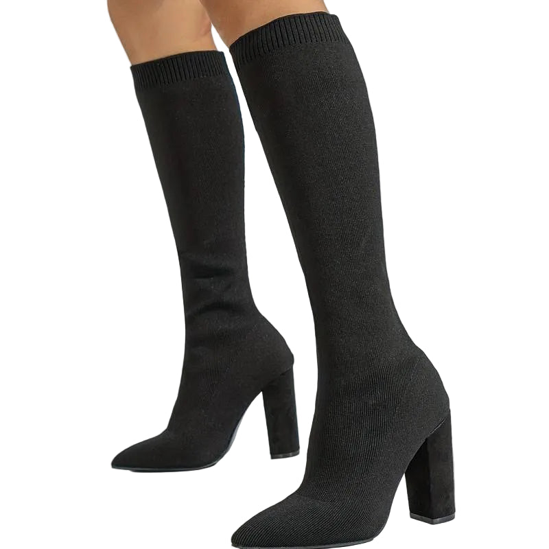 Stiefeletten Damen hoher Absatz feste strukturierte Form