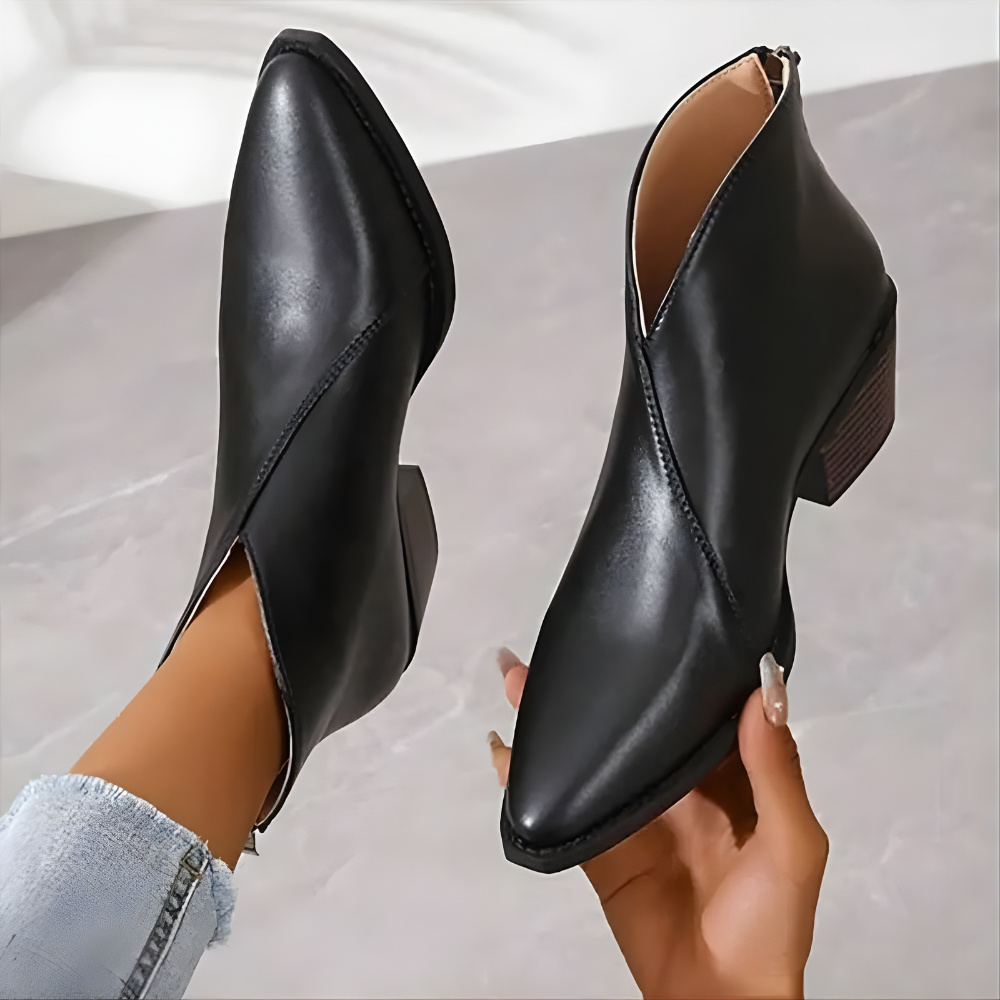 Stiefeletten Damen spitz zulaufende Schuhspitze elegant