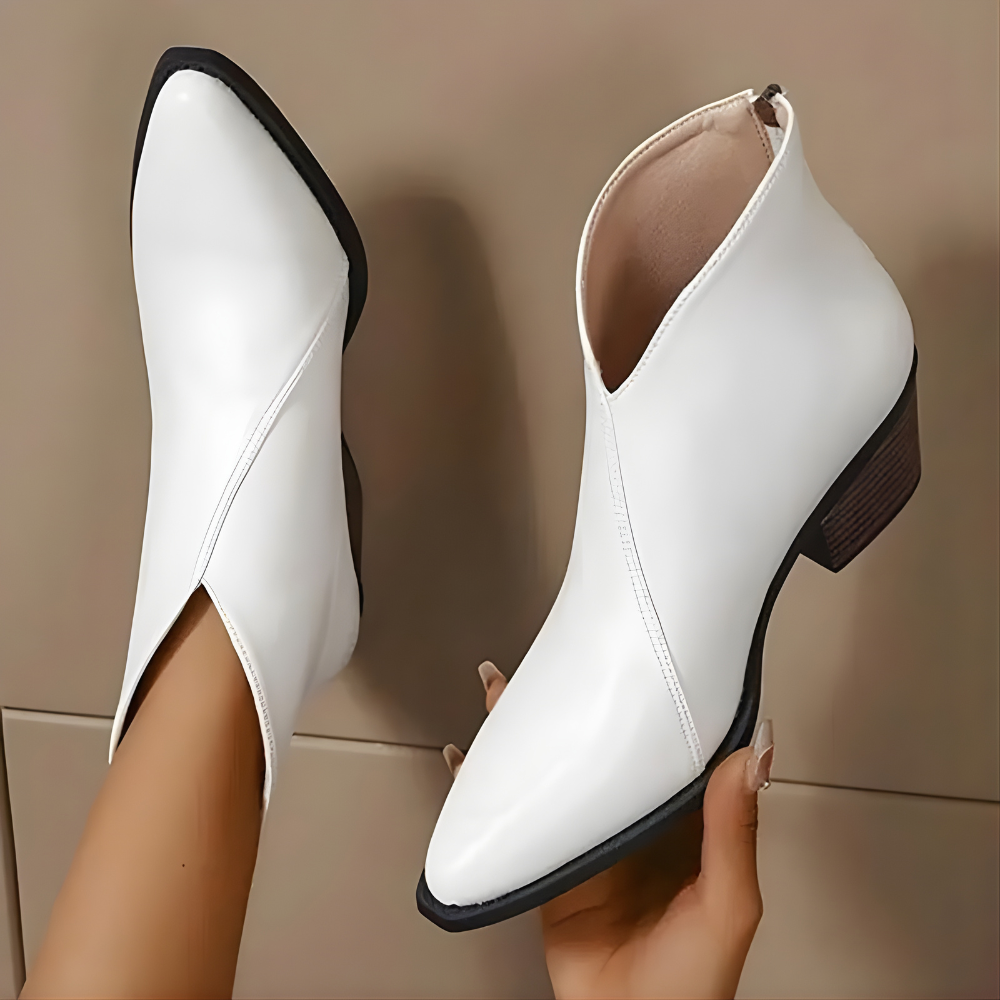 Stiefeletten Damen spitz zulaufende Schuhspitze elegant