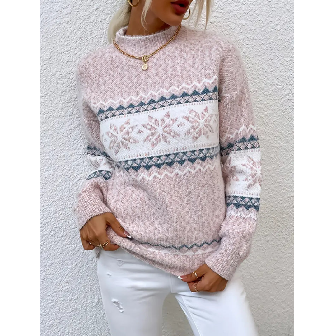 Strickoberteil Damen Strick Langarm Lockere Passform
