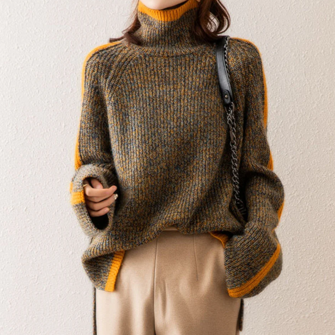 Winterpullover Damen Lockere Passform für kalte Tage