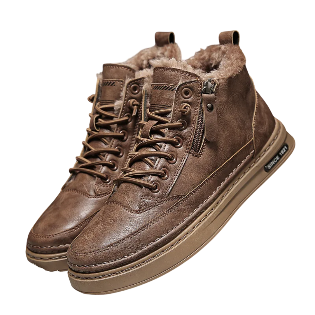 Stiefeletten Herren Schnürung mit seitlichem Reißverschluss