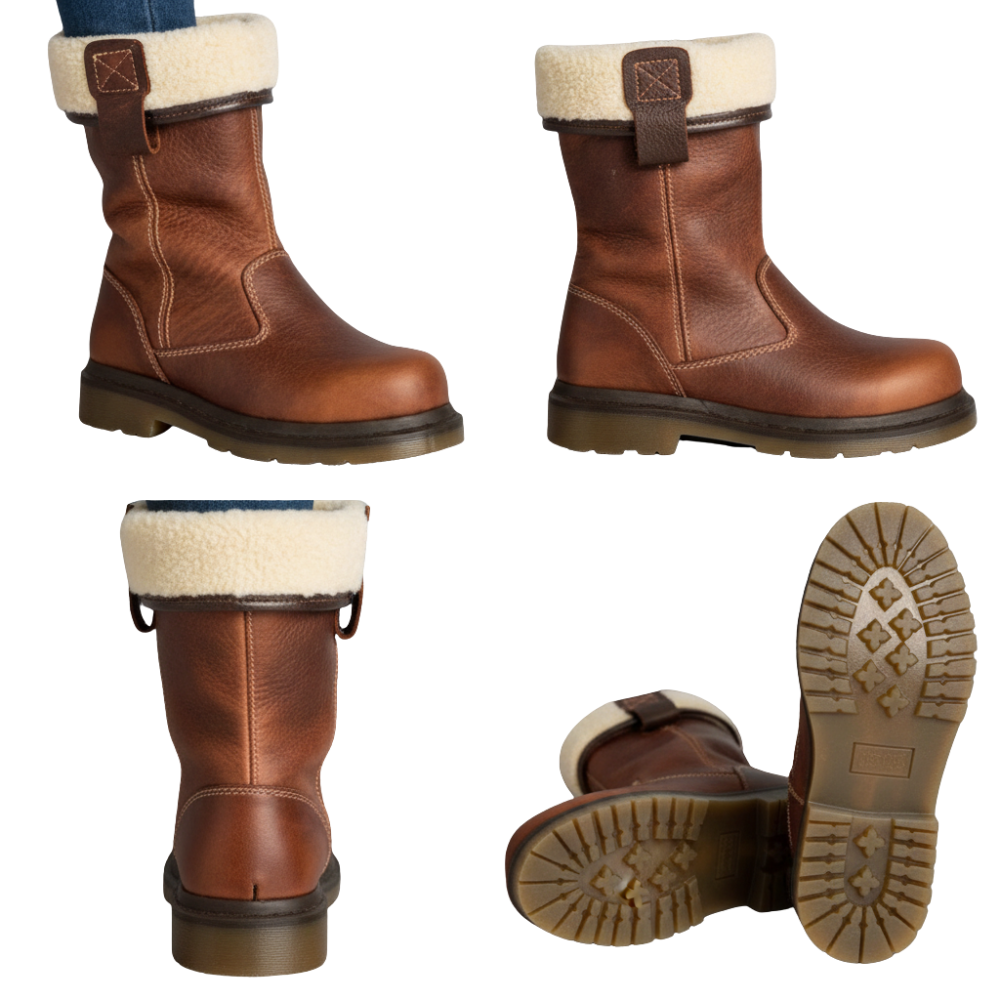 Stiefeletten Herren in Schlupfform mit Profilsohle und runder Kappe