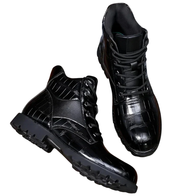 Kampfstiefel Herren Schnürung knöchelhoch mit Profilsohle