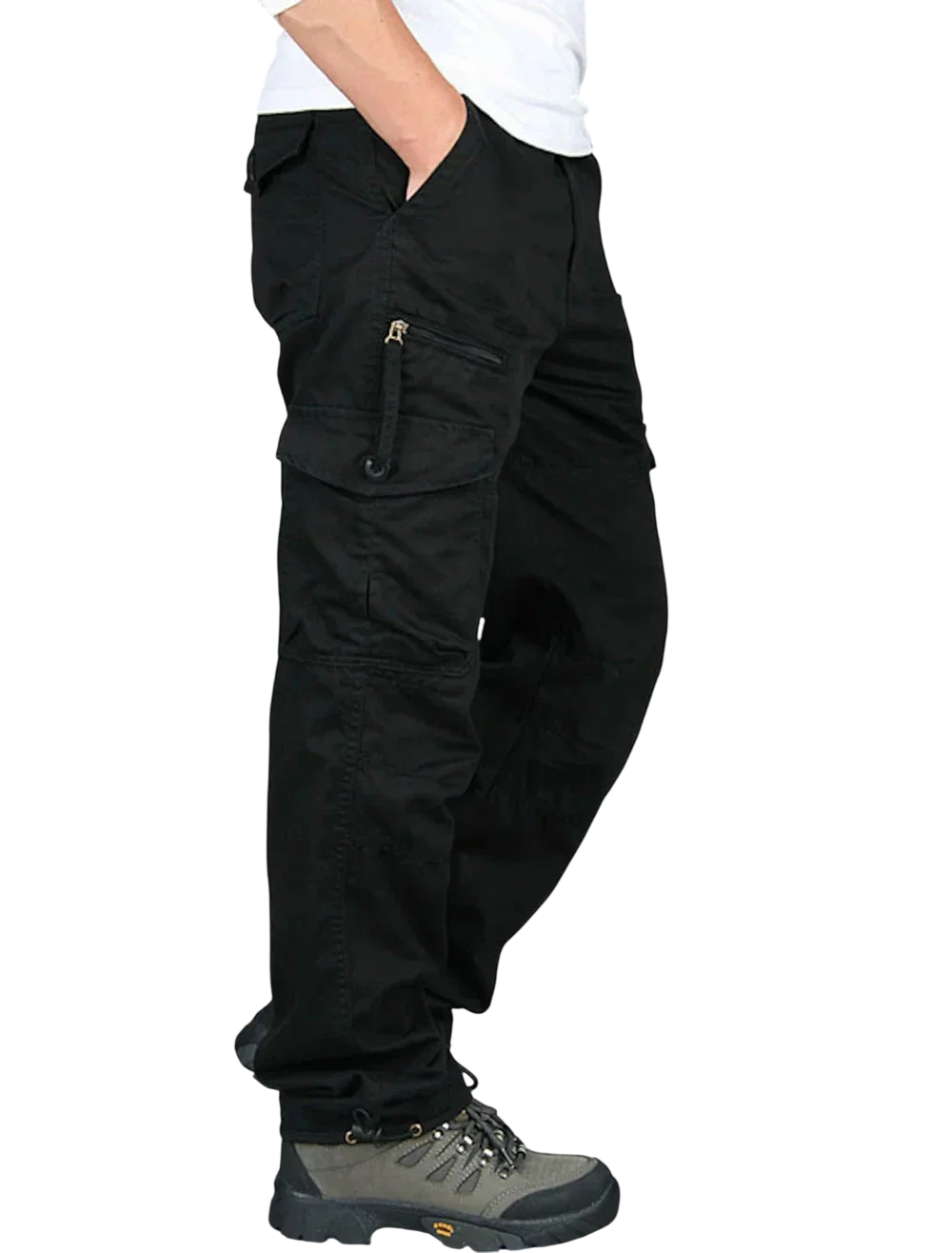 Cargohose Herren Gerade Form Mit Taschen