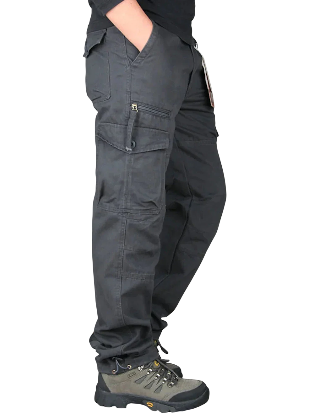 Cargohose Herren Gerade Form Mit Taschen
