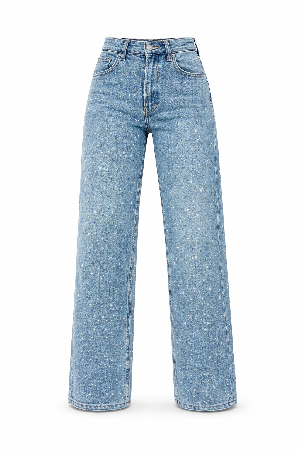 Damen Hose Klassischer Schnitt Hoher Bund