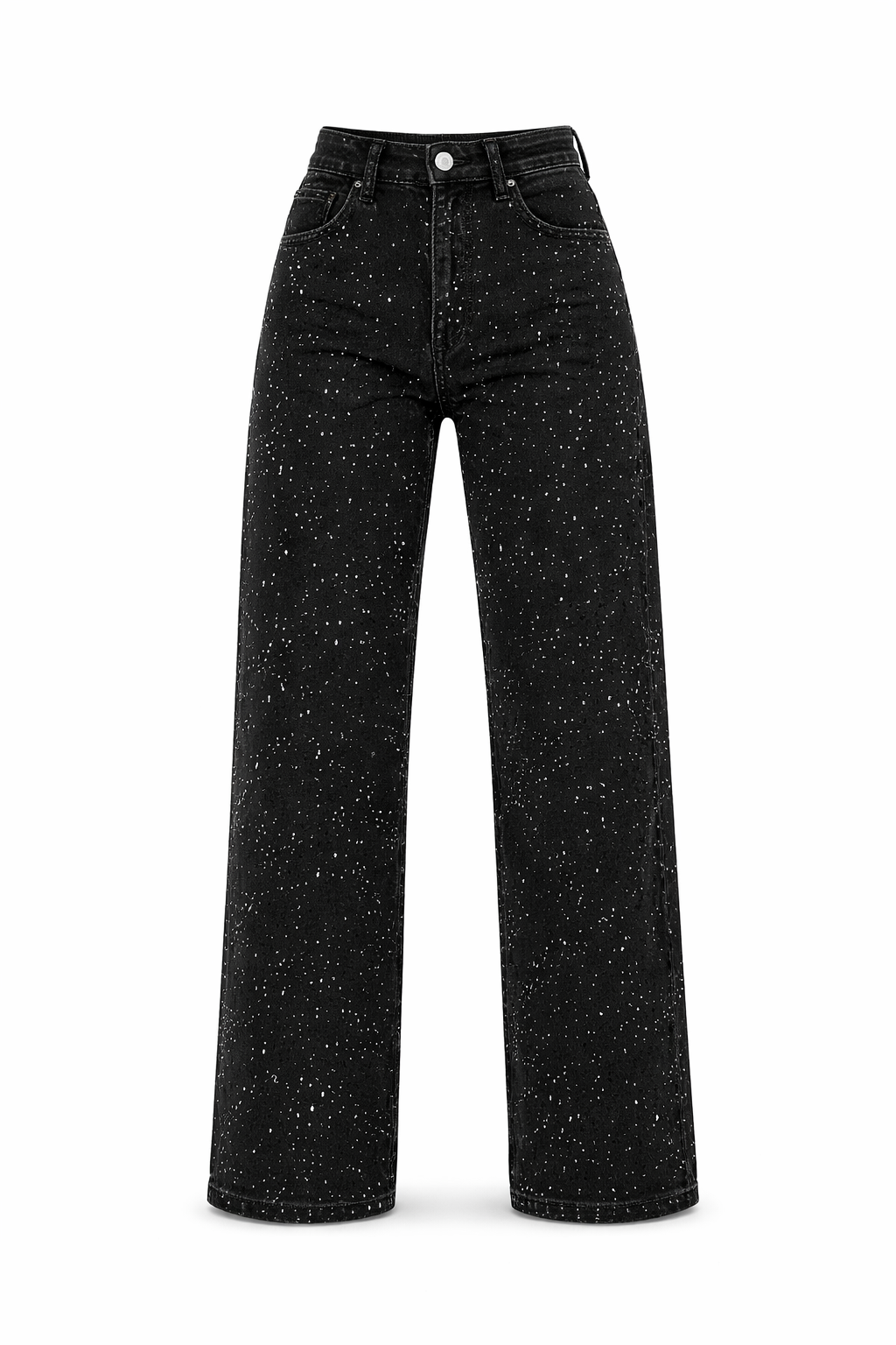 Damen Hose Klassischer Schnitt Hoher Bund