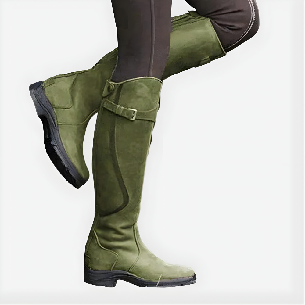 Damenstiefel Damen Hohe Form mit verstellbaren Schnallen