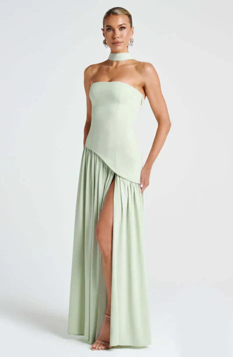 Abendkleid Damen bodenlang mit ausgestelltem Rock