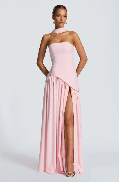 Abendkleid Damen bodenlang mit ausgestelltem Rock