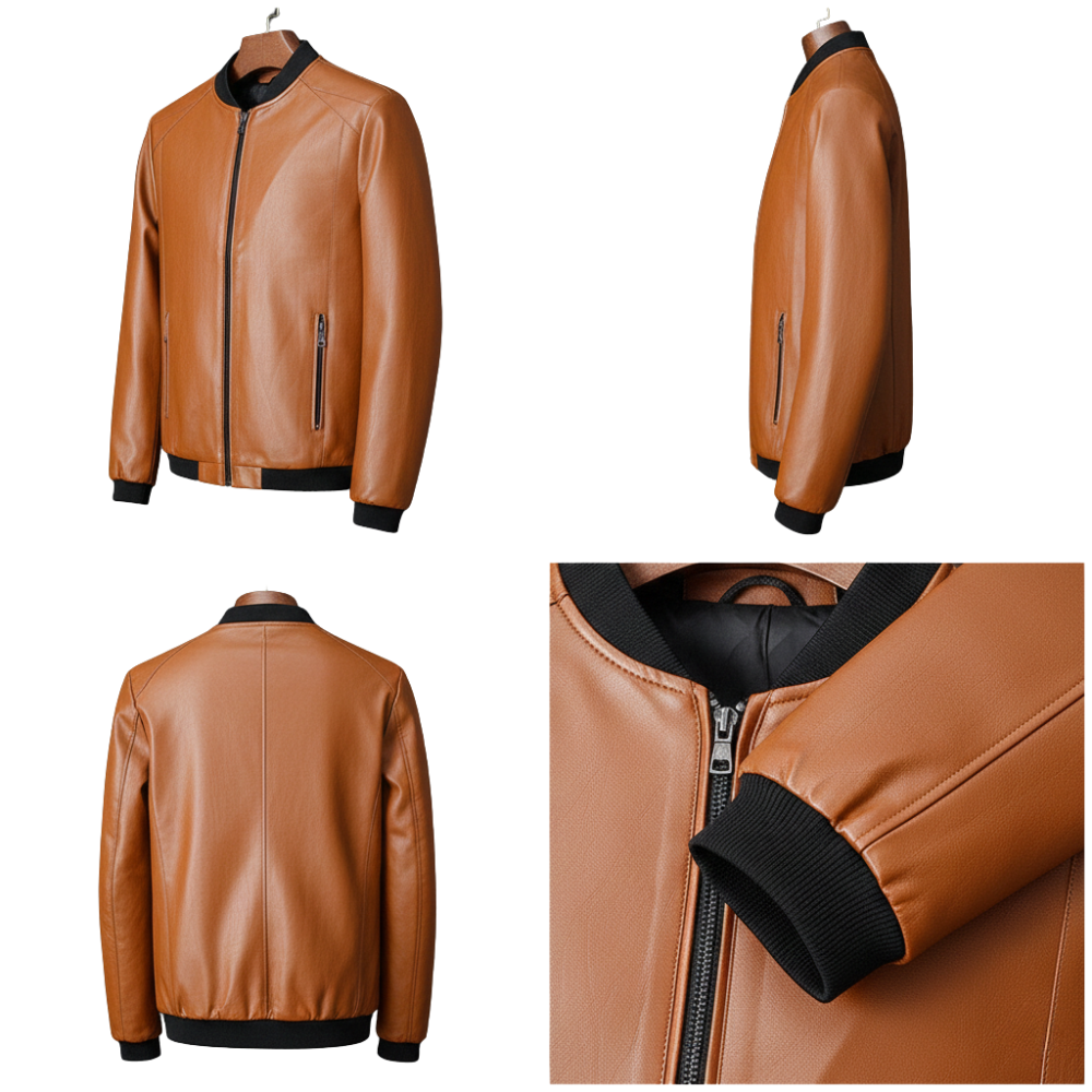 Herren Fliegerjacke Mit Stehkragen Weiter Passform