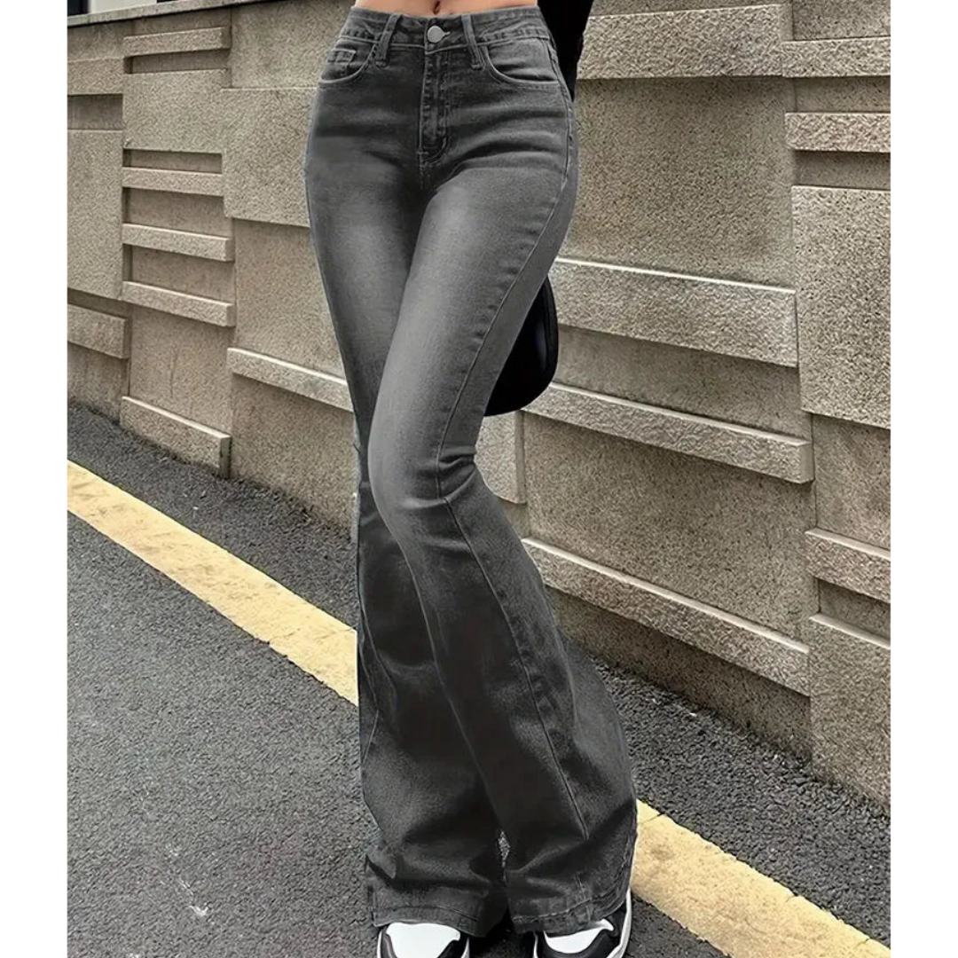 Jeans Damen Hohe Taille Schmaler Schnitt