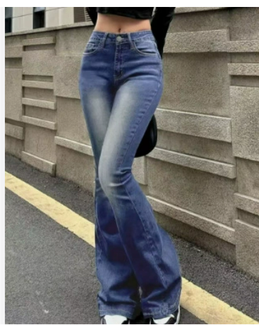 Jeans Damen Hohe Taille Schmaler Schnitt