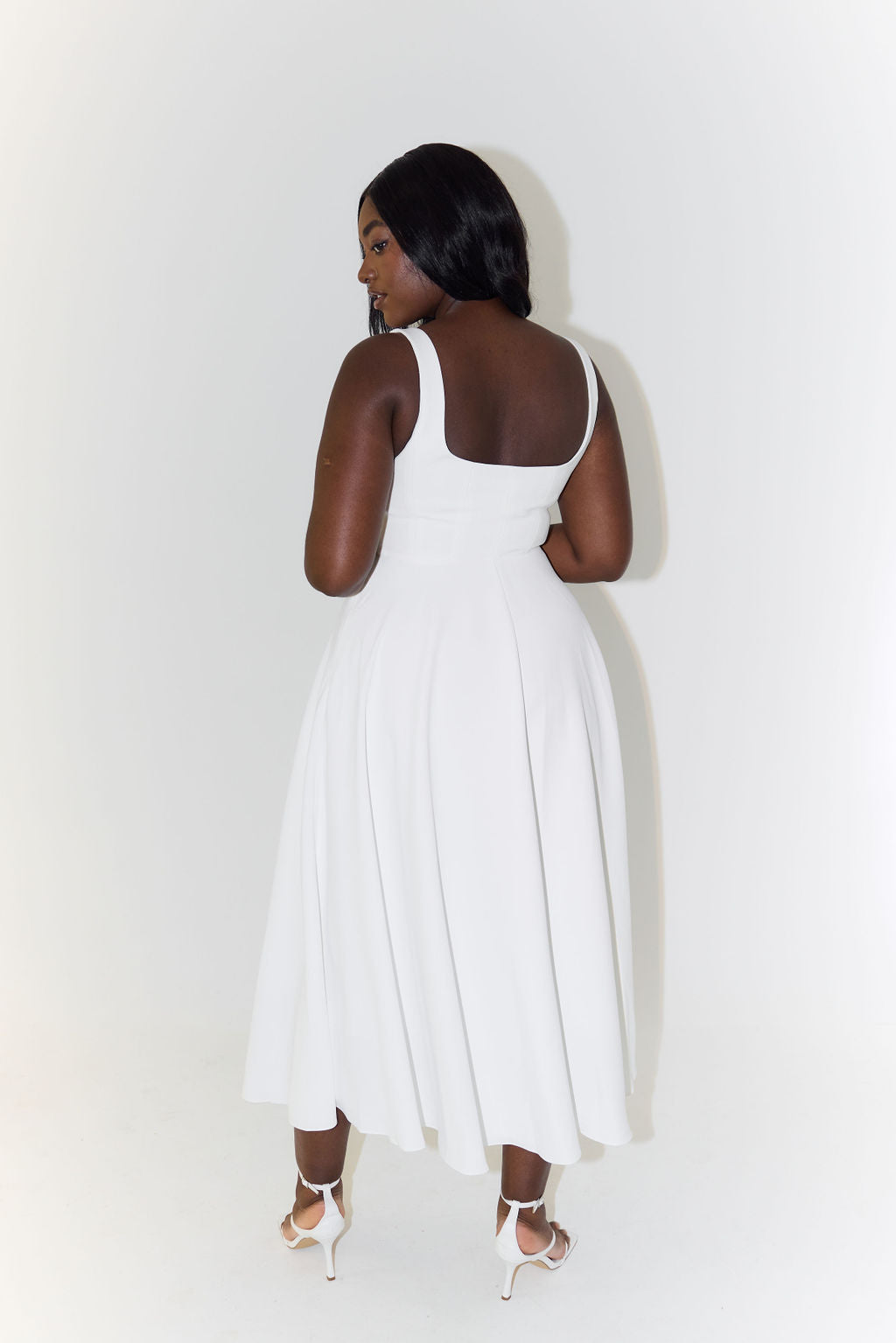 Kleid Damen Ärmellos mit V Ausschnitt und Faltenrock