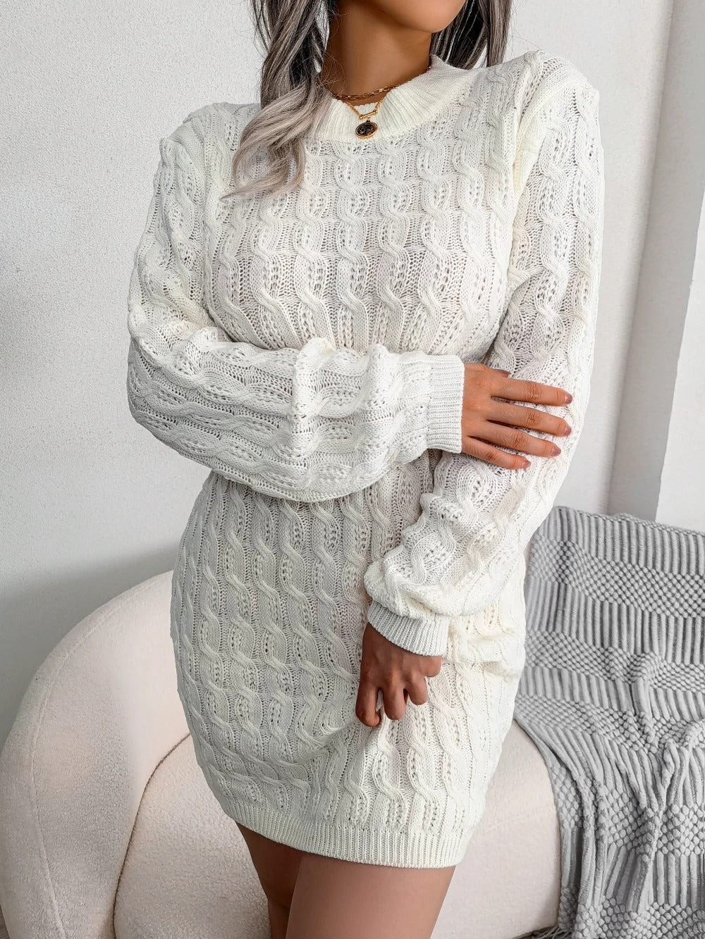 Kleid Damen Strukturierte Passform mit zeitgemäßem Stil