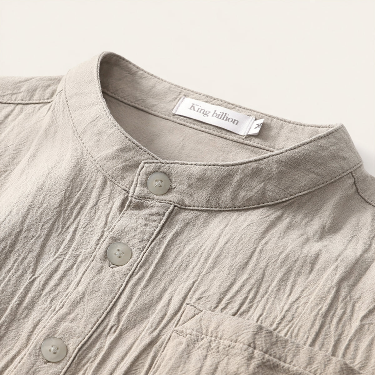 Herren Henley Hemd Baumwolle Leinen Kurzarm Schnitt