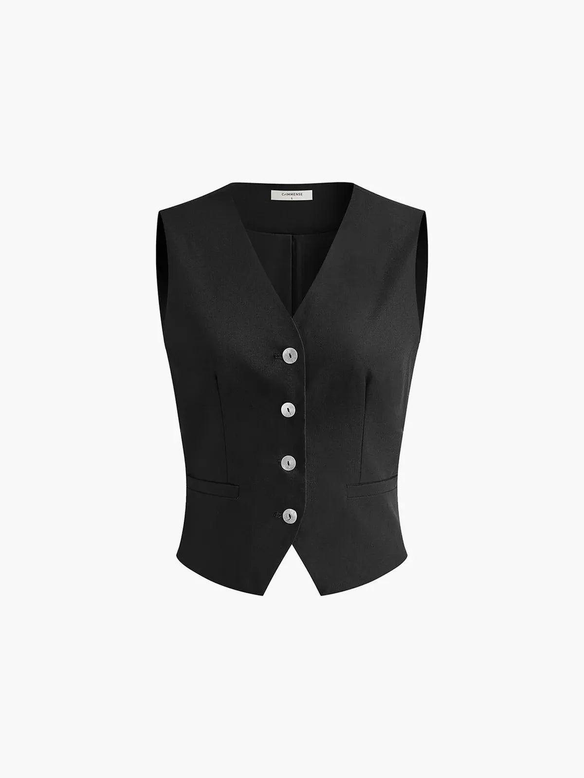 Leinen Set Damen Weste Knopfleiste Weite Hose Baumwoll Leinen