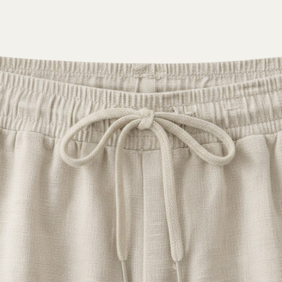 Leinen Set Herren Langarm Hemd Shorts Lockere Passform