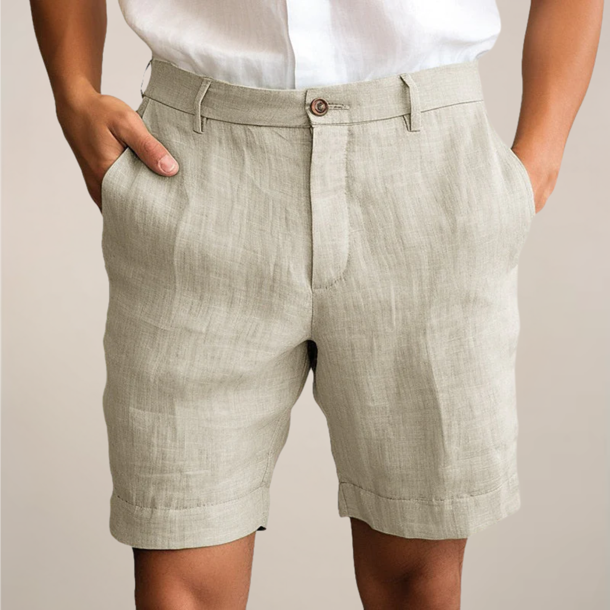 Leinen Shorts Herren – Lockerer Schnitt & Gummibund, gerade