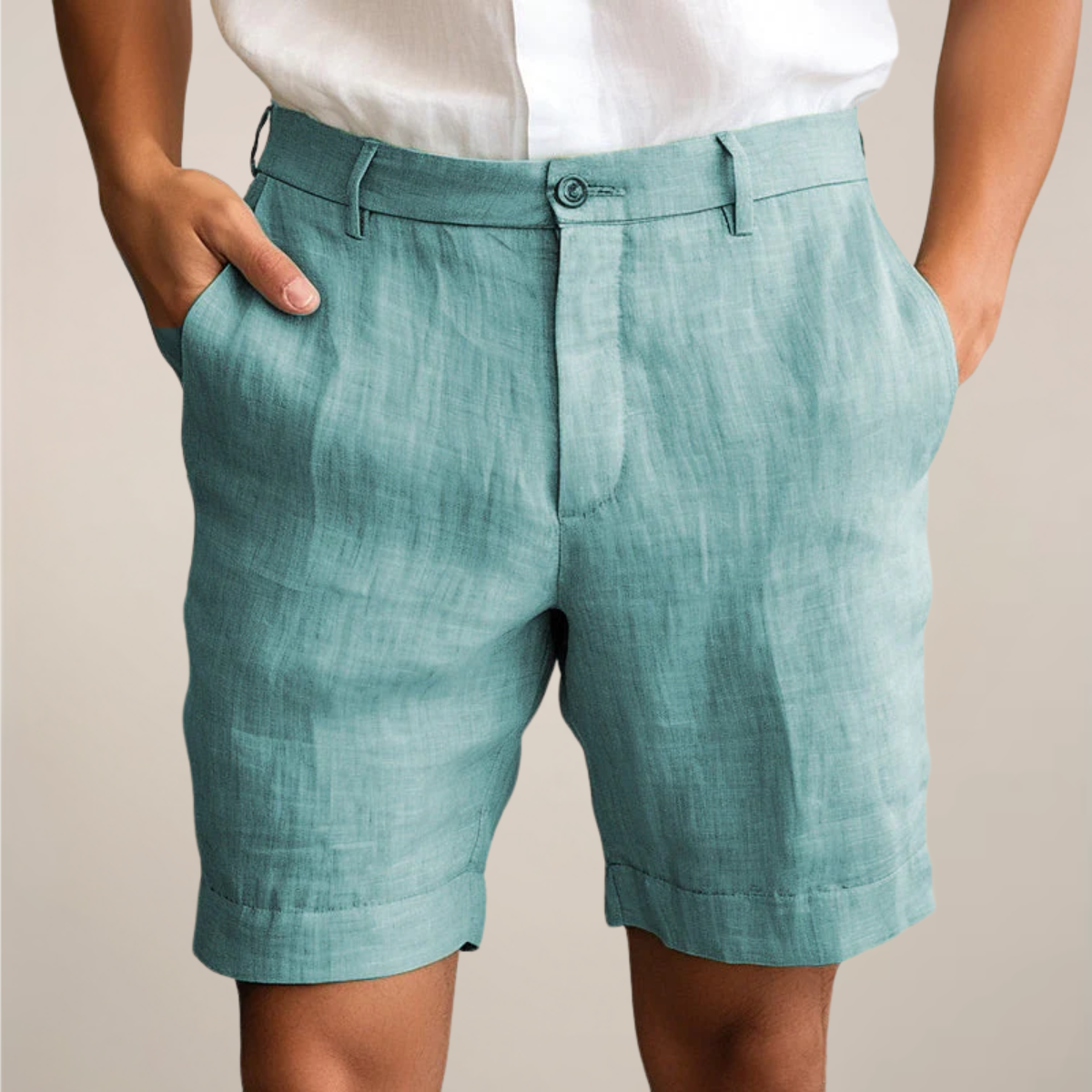 Leinen Shorts Herren – Lockerer Schnitt & Gummibund, gerade