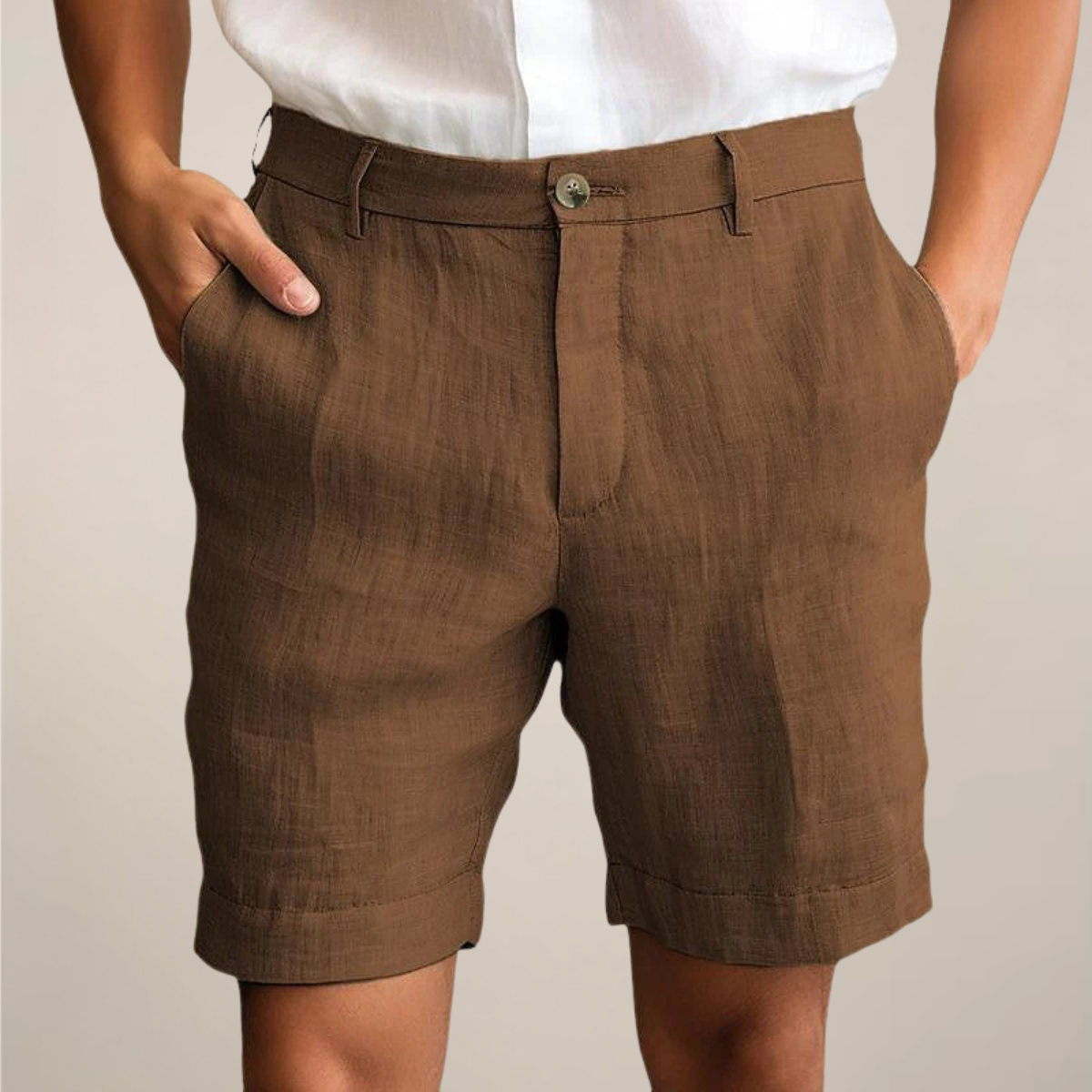 Leinen Shorts Herren – Lockerer Schnitt & Gummibund, gerade