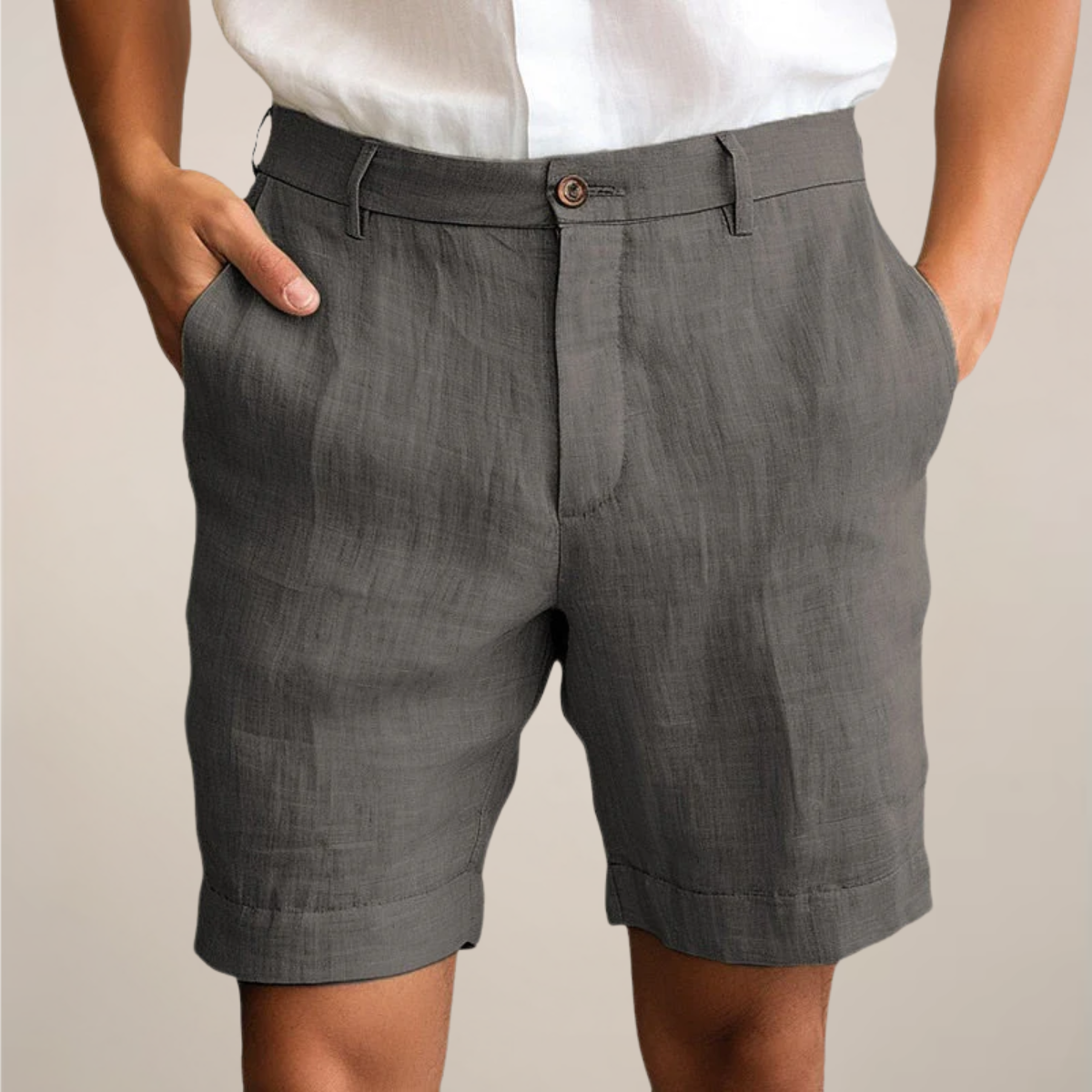 Leinen Shorts Herren – Lockerer Schnitt & Gummibund, gerade