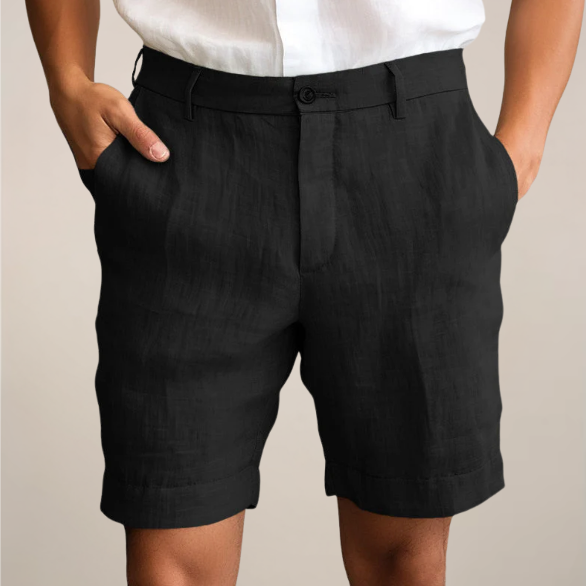 Leinen Shorts Herren – Lockerer Schnitt & Gummibund, gerade