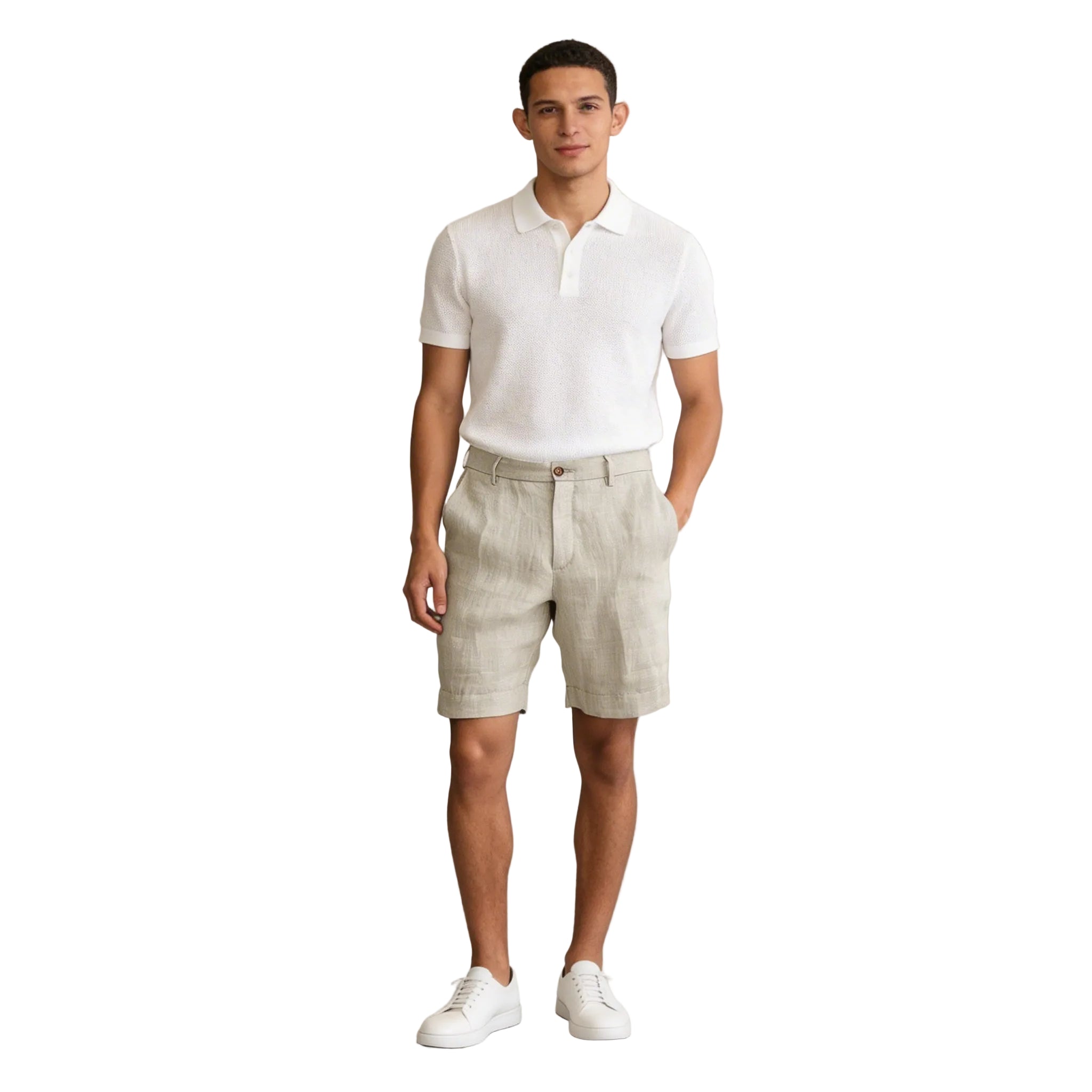 Leinen Shorts Herren – Lockerer Schnitt & Gummibund, gerade